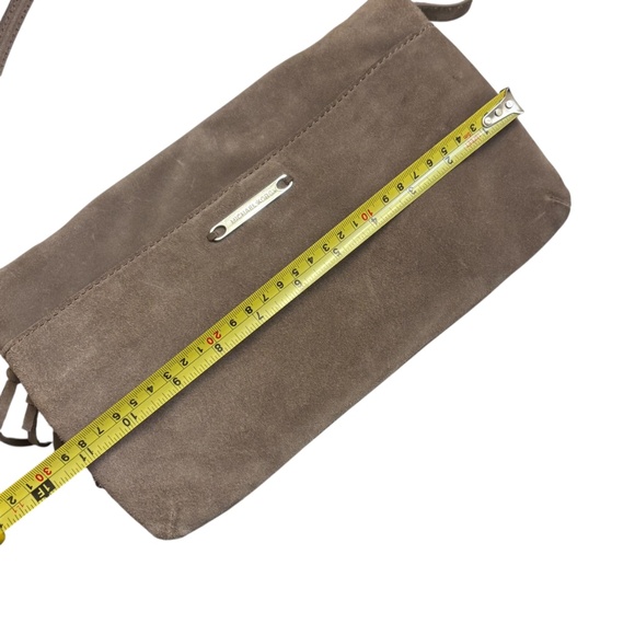 Michael Kors Collection gray/taupe small fringed suede shoulder bag - Picture 5 of 15